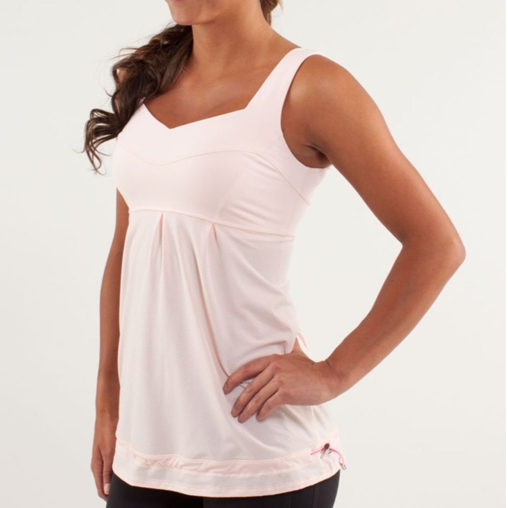 Lululemon run tame me tank parfait pink light pink baby pink